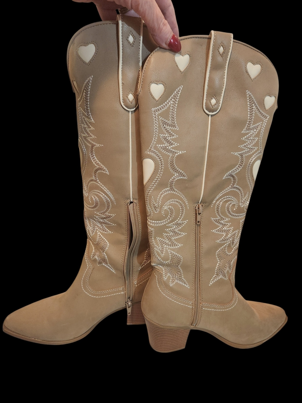 Alter d State Cowgirl Boots. Faux Suede Wore One Time. Very Pretty And Comfort